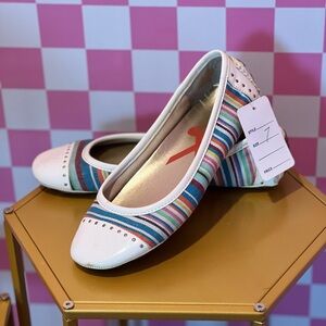 Colorful Striped Women's Flats